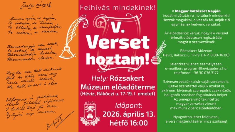 V. Verset hoztam! Hévíz